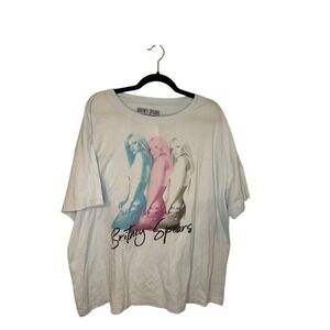 Britney‎ Spears Graphic T Shirt Womens XX Large Light Blue Pop Star Tee NWT